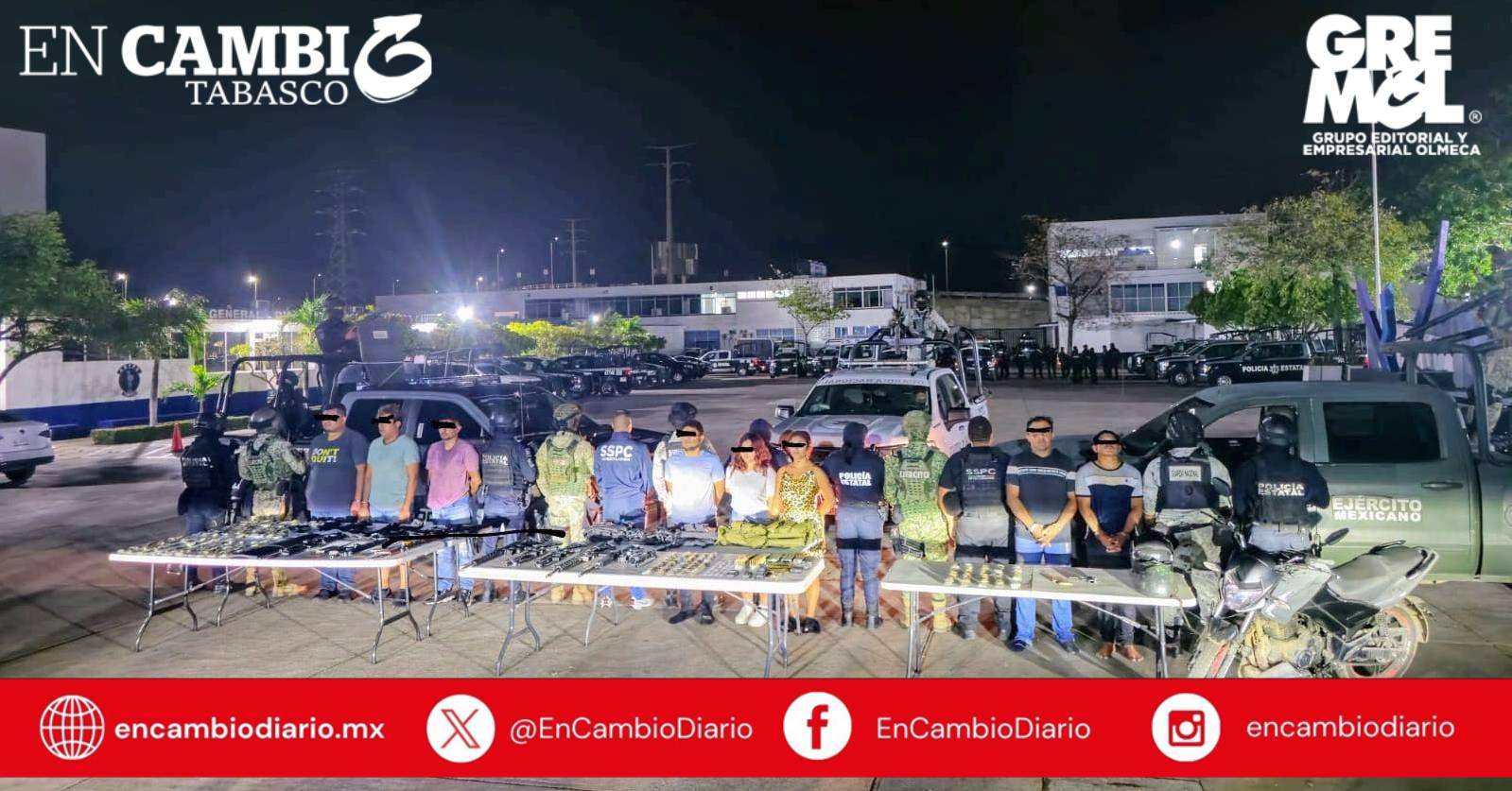 Aseguran armas en residencial Country club de Villahermosa