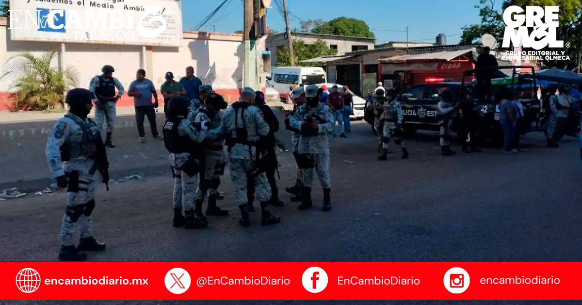 Atacan a balazos a policía estatal en Villahermosa; también resulta herido un checador de transporte