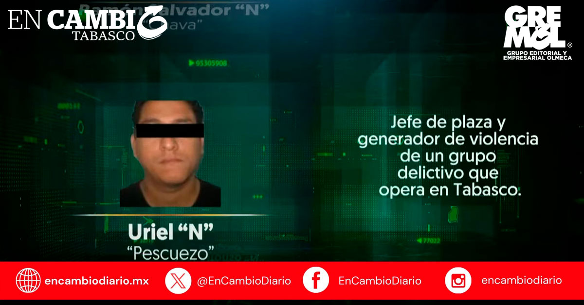Detienen en Tabasco a “Pescuezo”, presunto generador de violencia