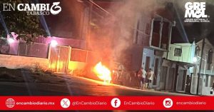 Noche de violencia en Villahermosa: balacera, asaltos e incendios