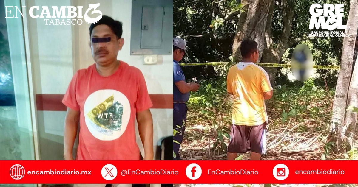 Detienen a presunto responsable del feminicidio de una mujer embarazada en Centla