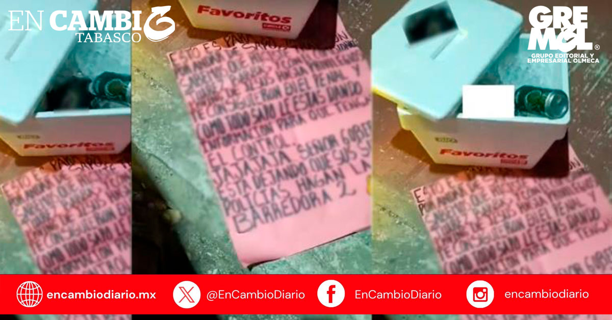 Hallan cabeza humana dentro de una nevera en el municipio de Nacajuca, Tabasco