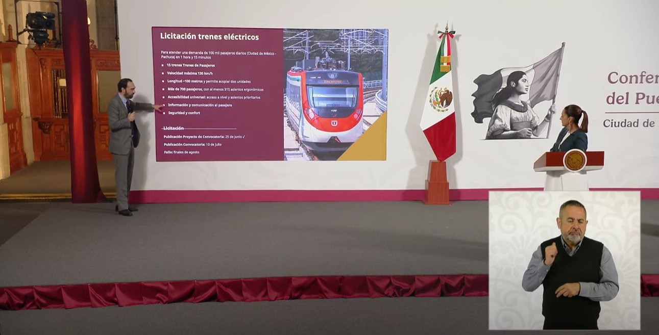 Claudia Sheinbaum anuncia trenes de pasajeros en México