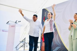 Javier May agradeció a la Presidenta el estar pendiente siempre del Edén de México.