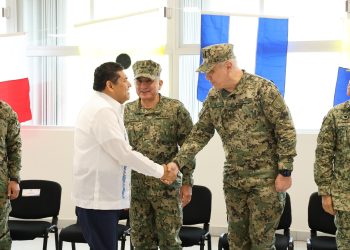 Coordinación por la seguridad en Tabasco; May Rodríguez presente en entrega de Mando de Armas en Dos Bocas