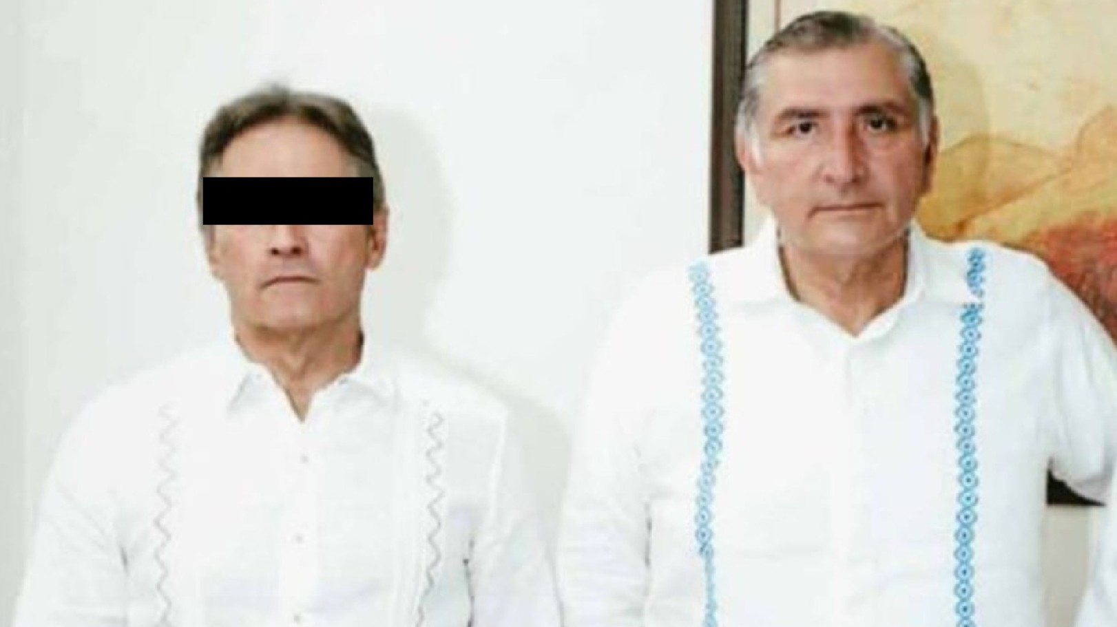 Hernán Bermúdez Requena, exsecretario de seguridad de Tabasco, junto al exgobernador y ahora senador, Adán Augusto López Hernández