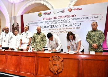 Tabasco y Veracruz firman convenio por la paz
