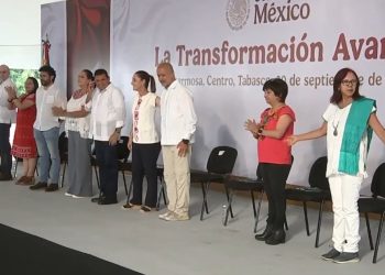 Gira por Tabasco: May respalda totalmente a Sheinbaum en evento masivo