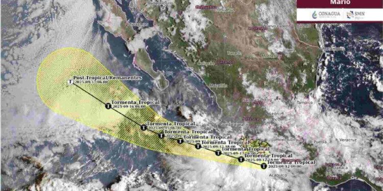 Tormenta tropical ‘Mario' se forma en el Pacífico