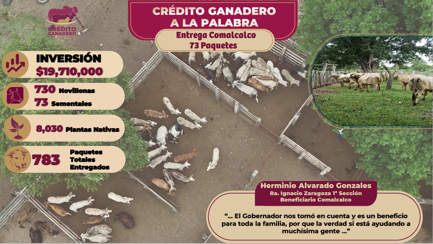Invierte Gobierno del Pueblo más de 215.1 millones en programa Crédito Ganadero
