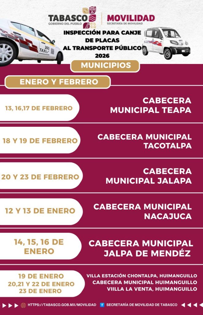 canje de placas del transporte público