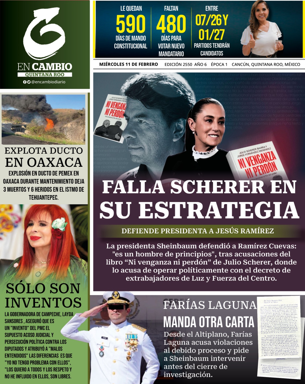 Contra En Cambio Diario Quitana Roo 11 de feb 2026 Contra En Cambio Diario Quitana Roo 11 de feb 2026