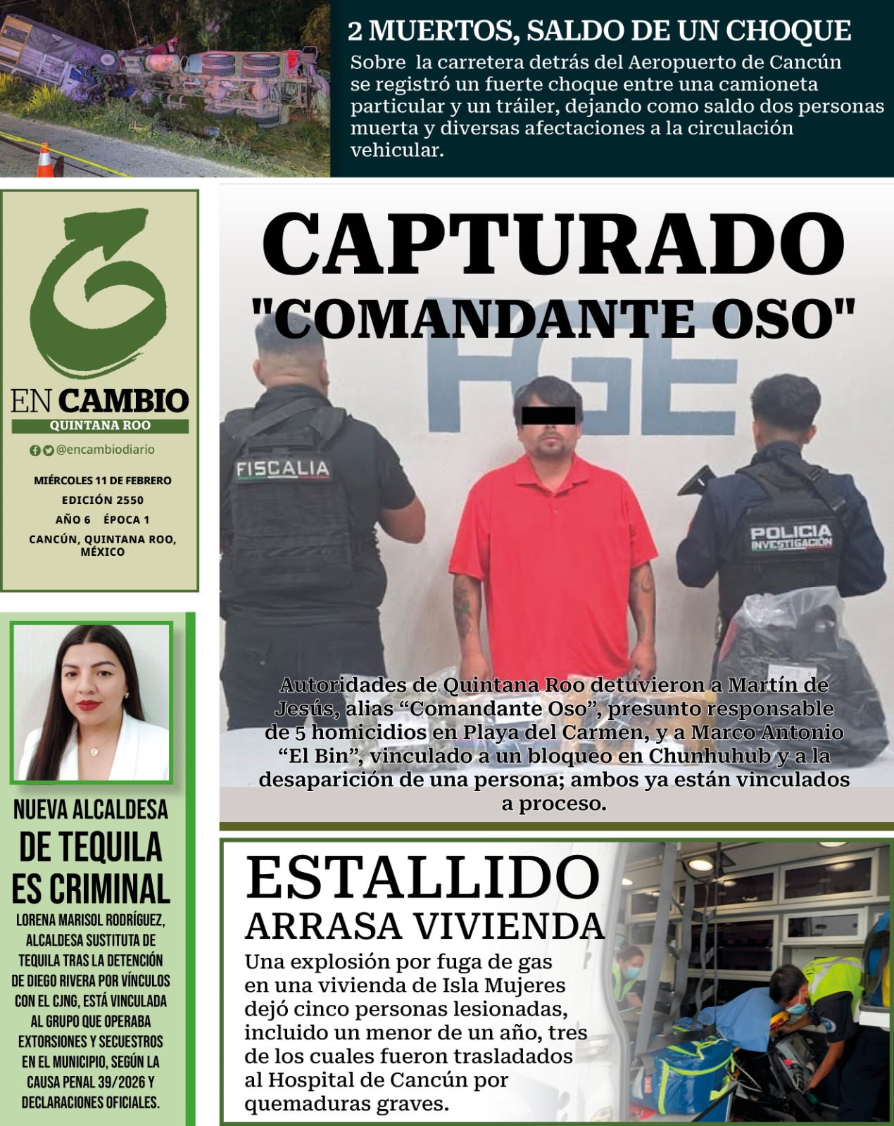 En Cambio Diario Quitana Roo 11 de feb 2026 En Cambio Diario Quitana Roo 11 de feb 2026