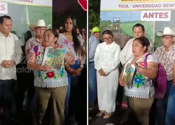 Mujer irrumpe evento gobernador Yucatán Ticul