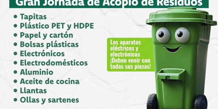 Pondrá en marcha SEMADES “Recicla Fest 2026” para recopilar plástico, papel, cartón, electrodomésticos, aluminio, aceite de cocina usado, llantas y ollas