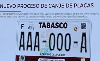 Canje de placas Tabasco: Supera 532 mdp
