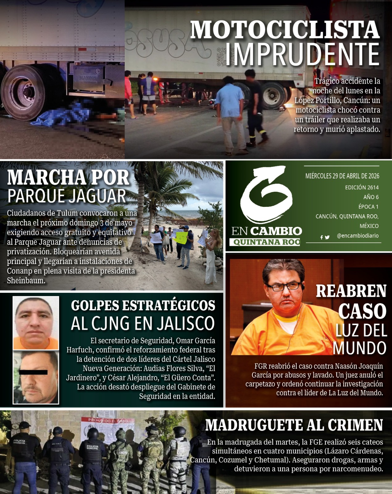 contra portada en cambio qroo abril 2026 contra portada en cambio qroo abril 2026