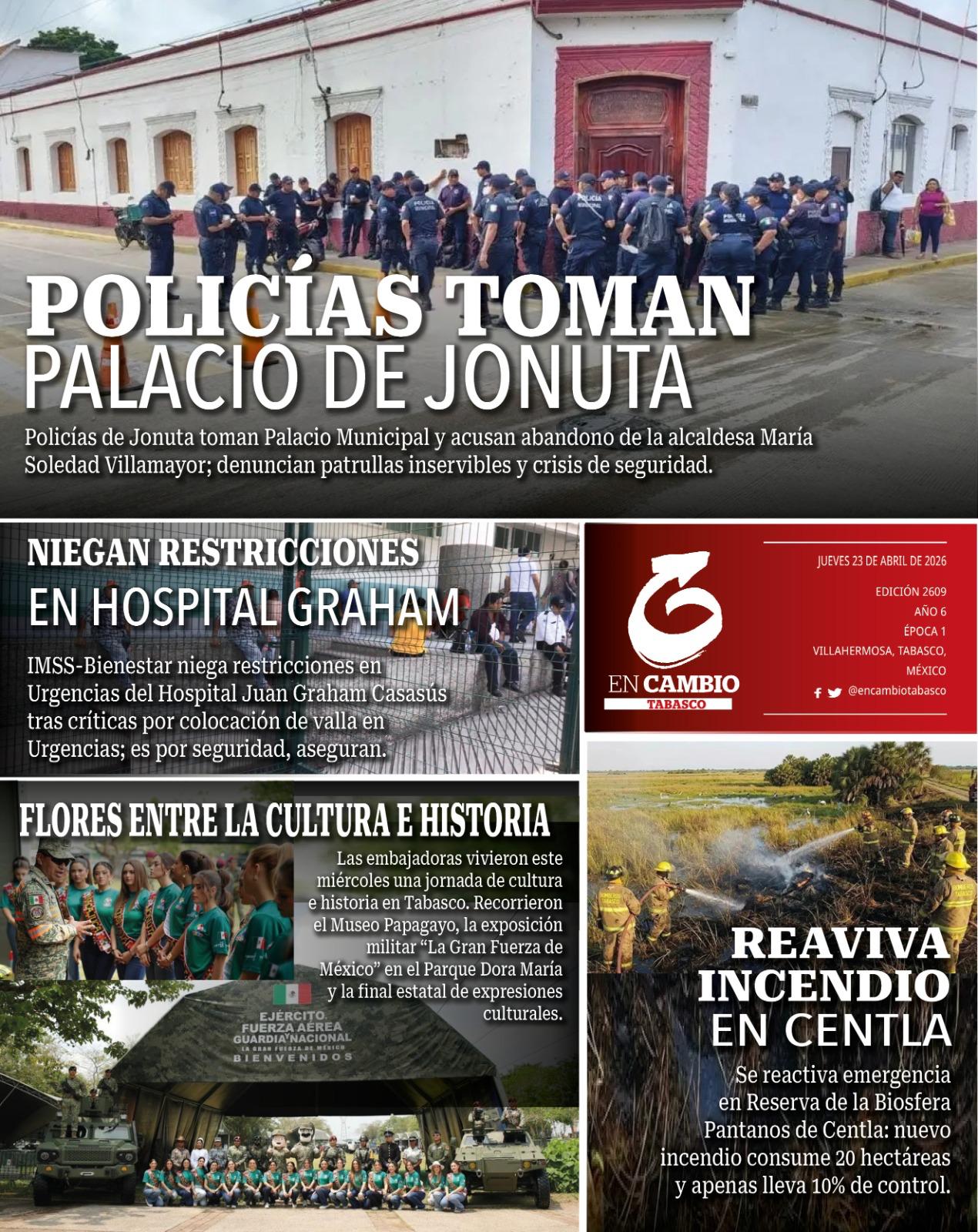 portada en cambio diario tabasco 22 de abril 2026 portada en cambio diario tabasco 22 de abril 2026