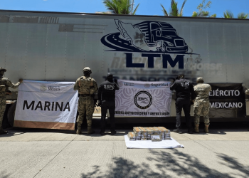 Detención cocaína Colima asegura 60 kilos en tractocamión