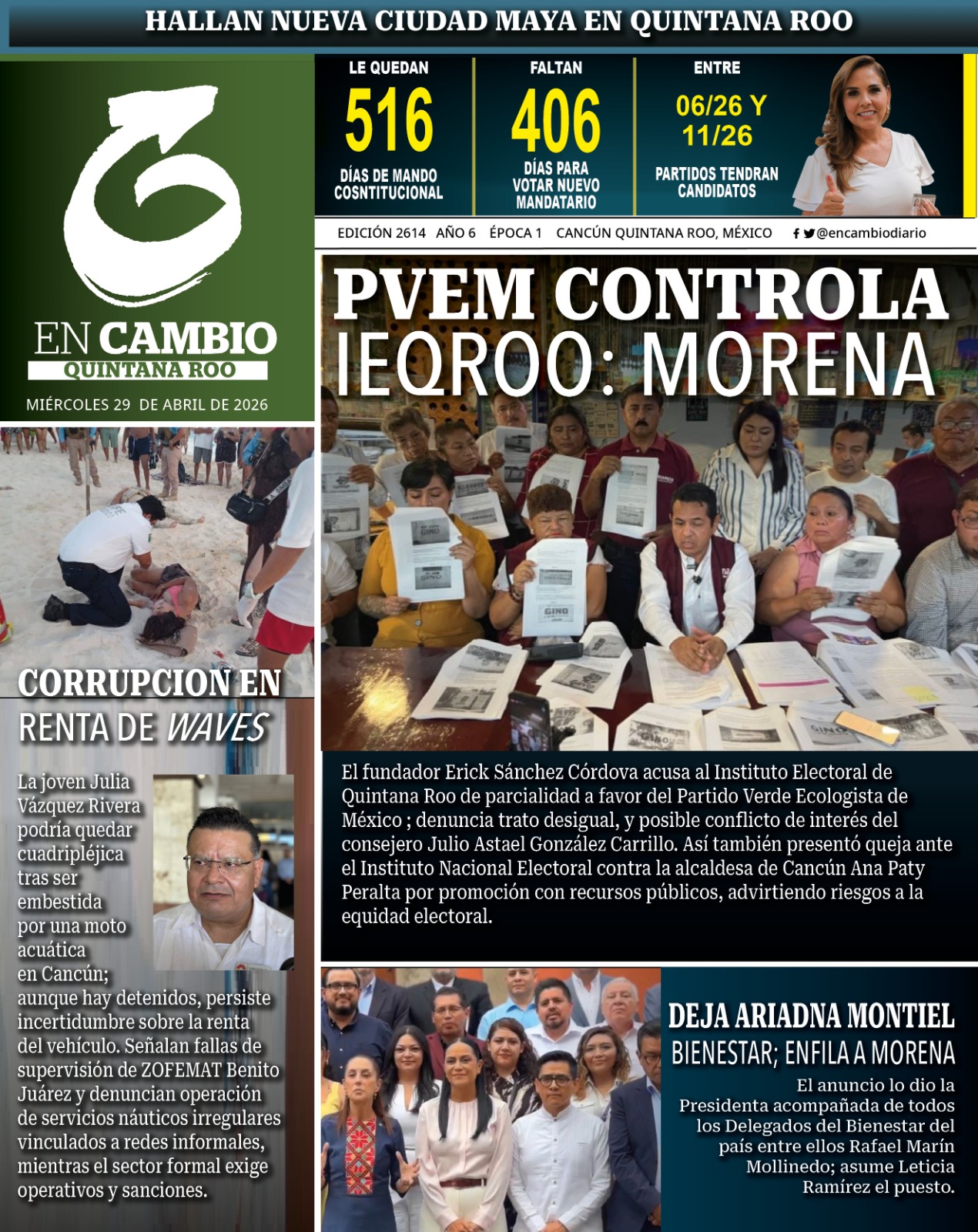 Portada en cambio Qroo abril 2026 Portada en cambio Qroo abril 2026
