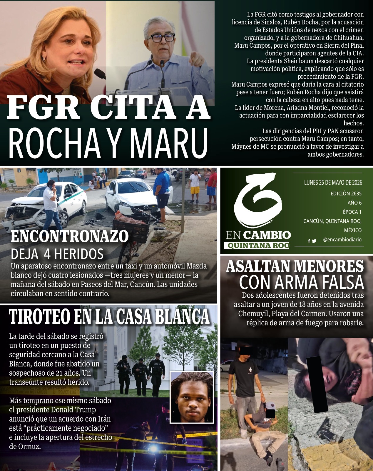 contra portada en cambio diario qroo 25 mayo 202 contra portada en cambio diario qroo 25 mayo 202