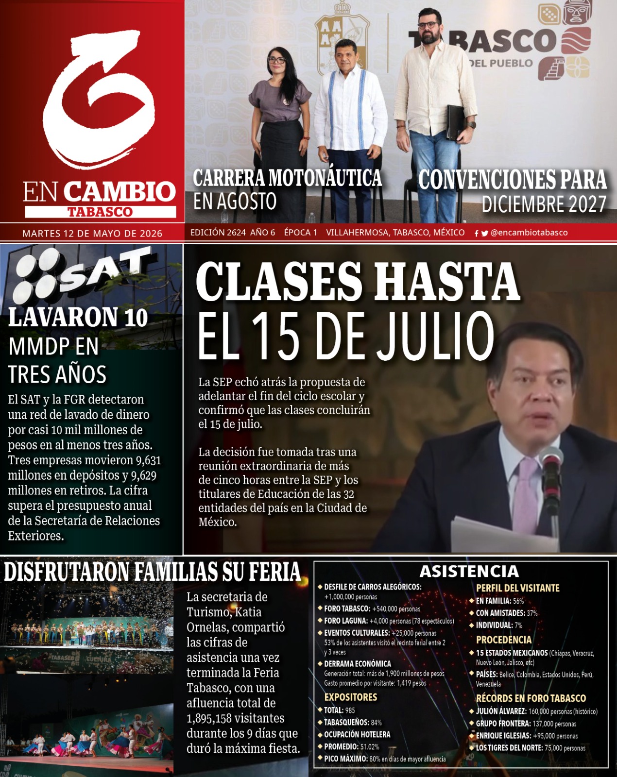portada en cambio diario tabasco 12 mayo 2026 portada en cambio diario tabasco 12 mayo 2026