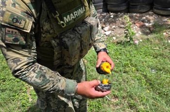 45 artefactos explosivos destruidos en Tabasco por la Marina