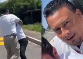 Cesan a agente del INM tras agredir a conductor