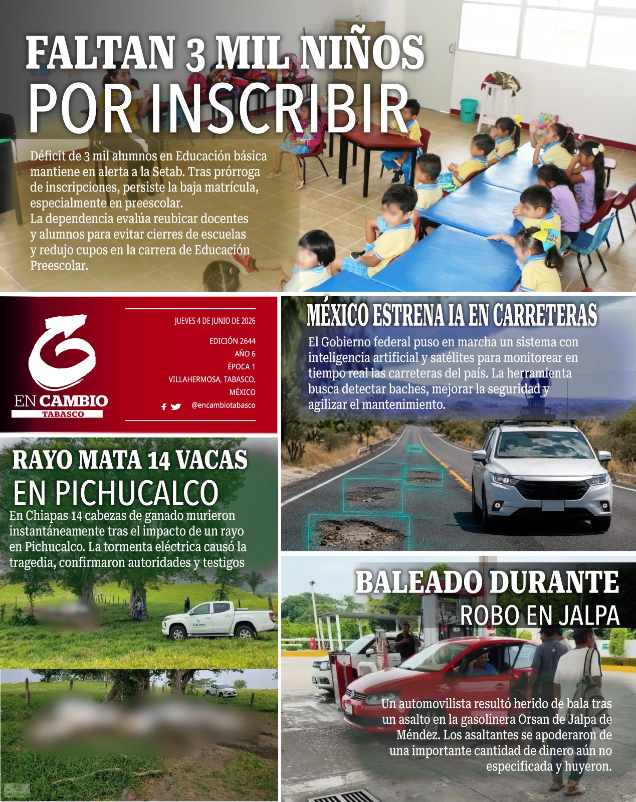 contra portada en cambio diario tabasco 4 junio 2026 contra portada en cambio diario tabasco 4 junio 2026