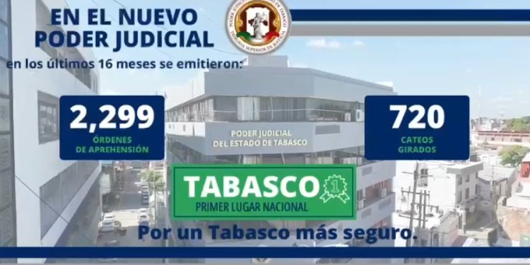 órdenes de aprehensión en Tabasco y cateos realizados por el Poder Judicial del estado