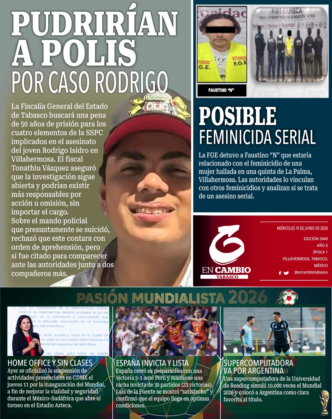 contra portada en cambio tabasco 10 junio 2026 contra portada en cambio tabasco 10 junio 2026
