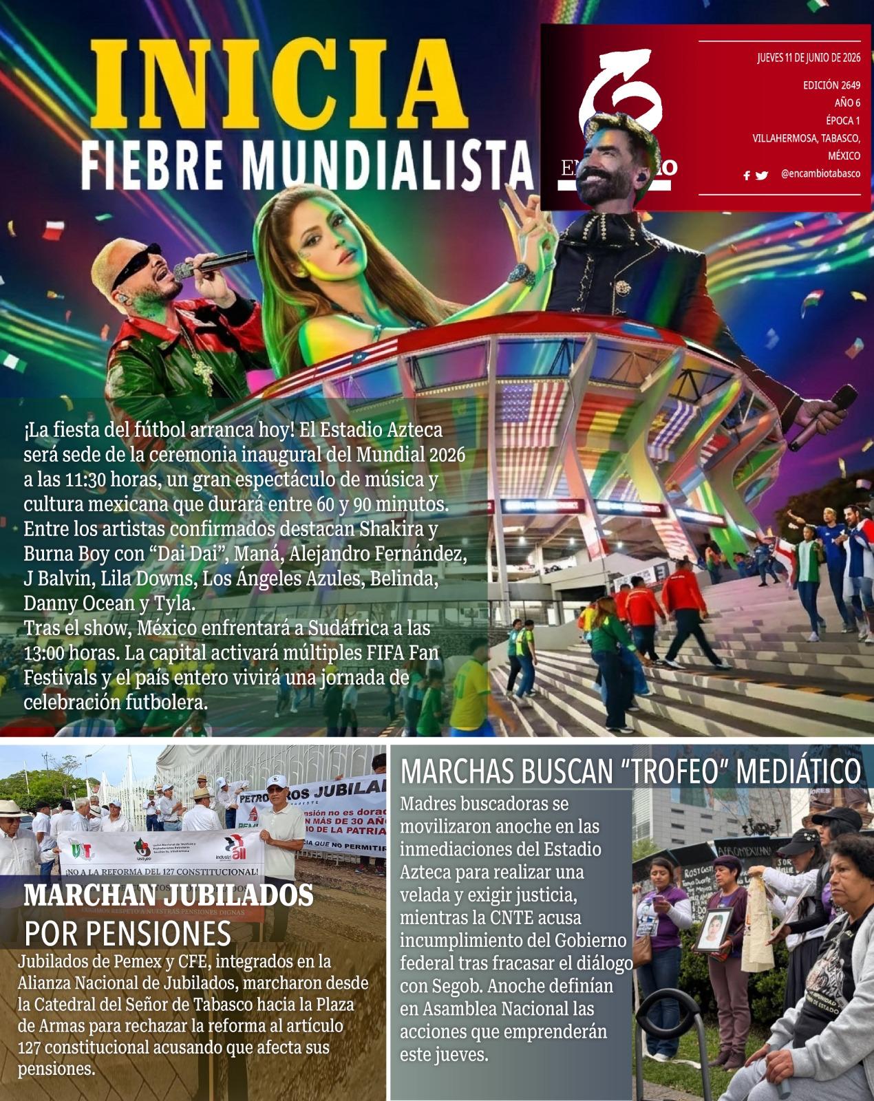 contra portada en cambio tabasco 11 junio 2026 contra portada en cambio tabasco 11 junio 2026