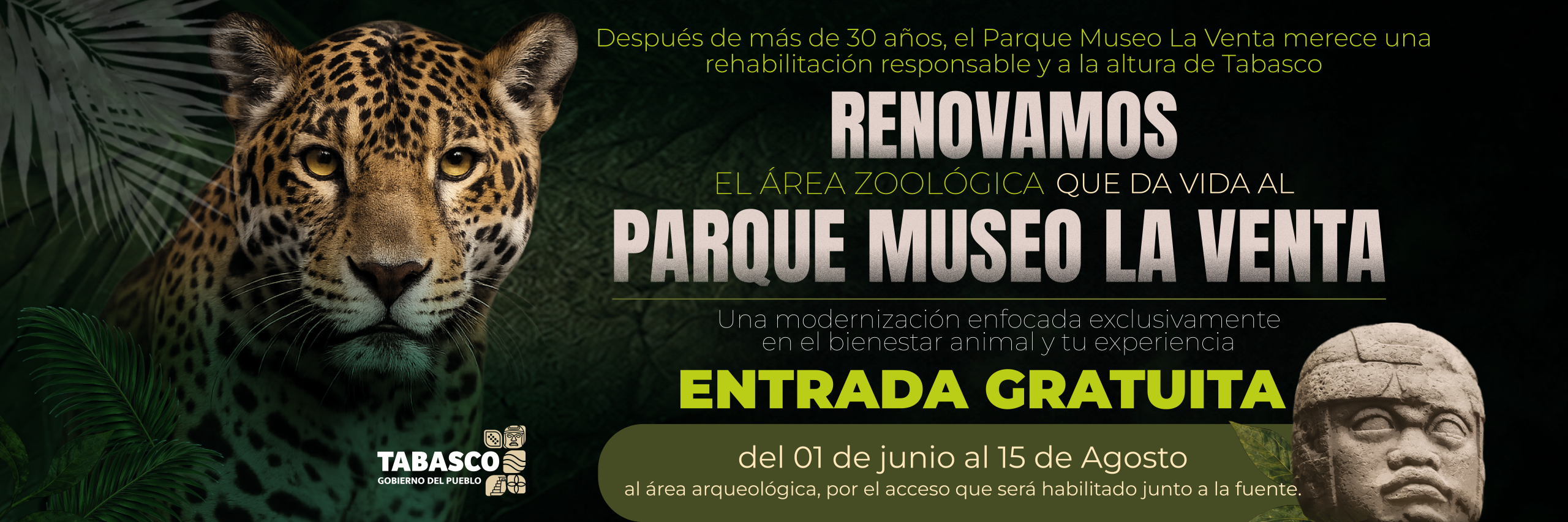 Renovación del parque museo La Venta Tabasco