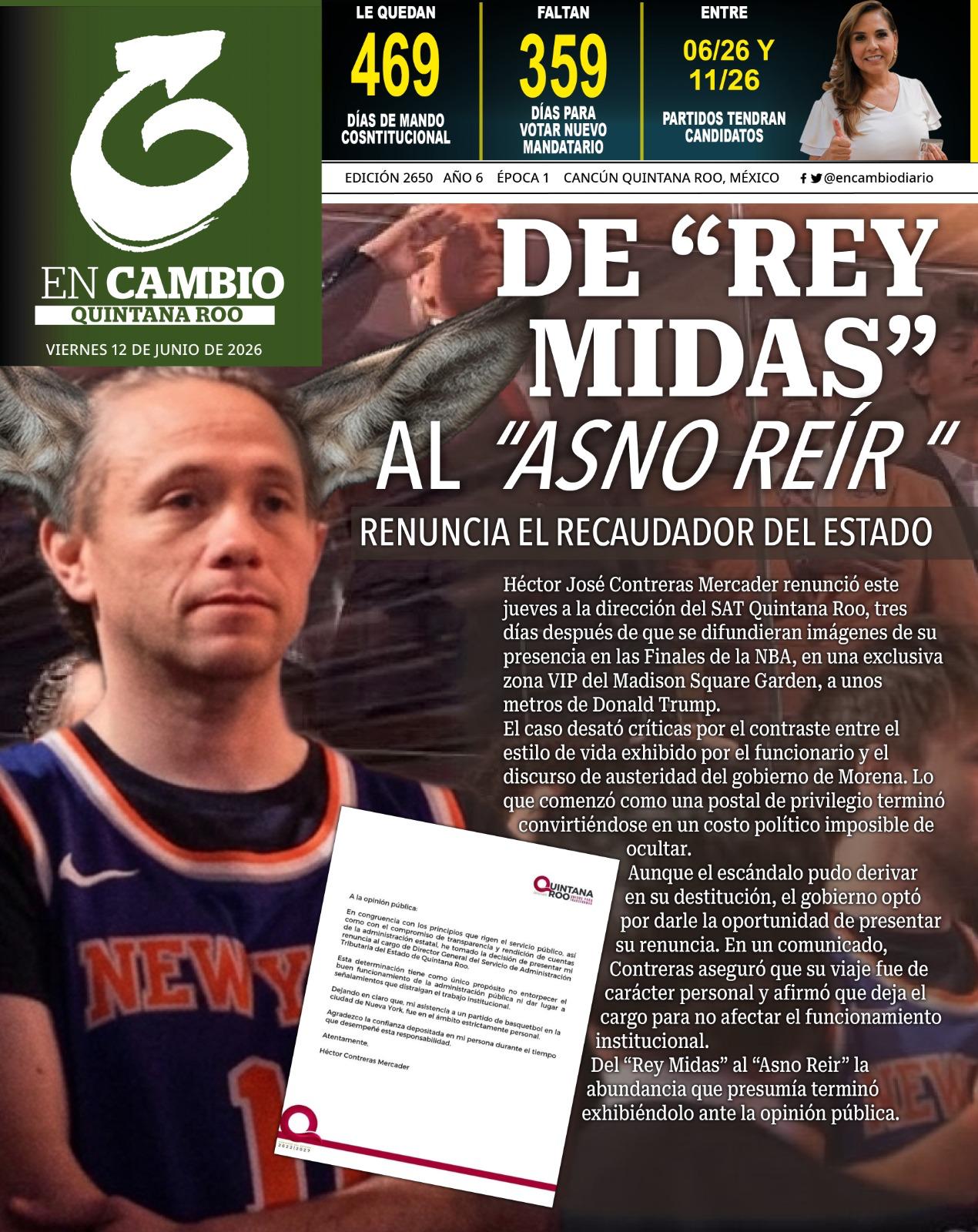 portada en cambio diario qroo 12 junio 2026 portada en cambio diario qroo 12 junio 2026