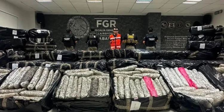 Decomiso de mariguana en Huimanguillo