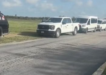 Integrantes de un colectivo de búsqueda realizan trabajos en una zona donde fueron localizadas fosas clandestinas en Tamaulipas.