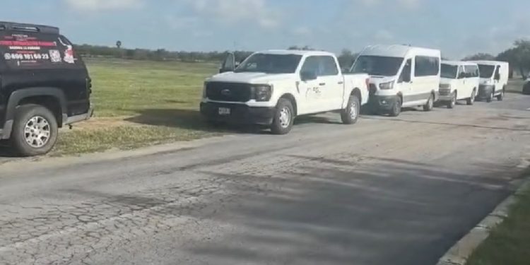 Integrantes de un colectivo de búsqueda realizan trabajos en una zona donde fueron localizadas fosas clandestinas en Tamaulipas.