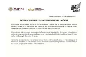 Vagones del Tren Interoceánico descarrilados en la Línea Z del Ferrocarril del Istmo en Oaxaca.