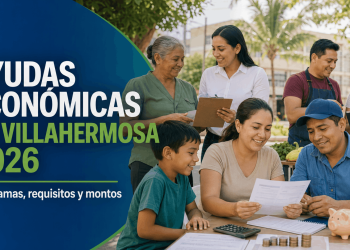 Personas consultan las ayudas económicas disponibles en Villahermosa durante 2026