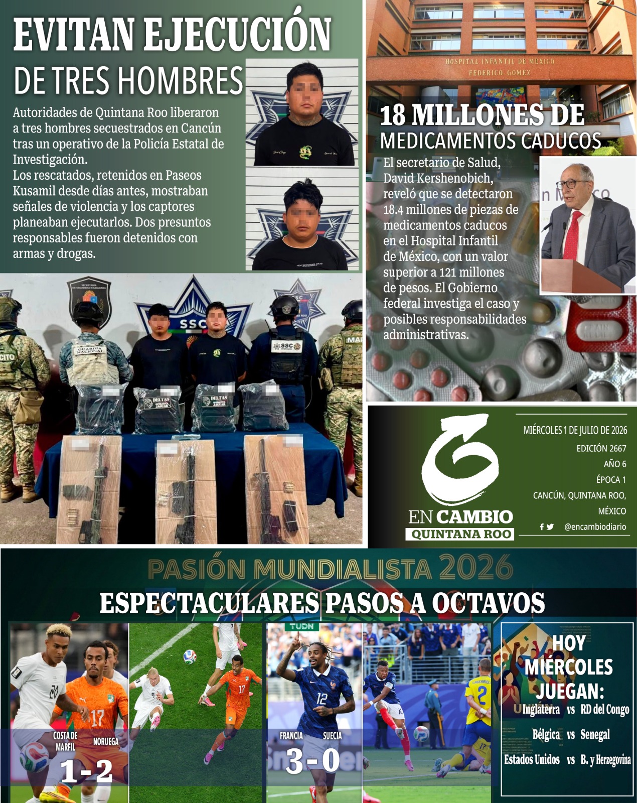 contra portada en cambio diario qroo julio 2026 contra portada en cambio diario qroo julio 2026