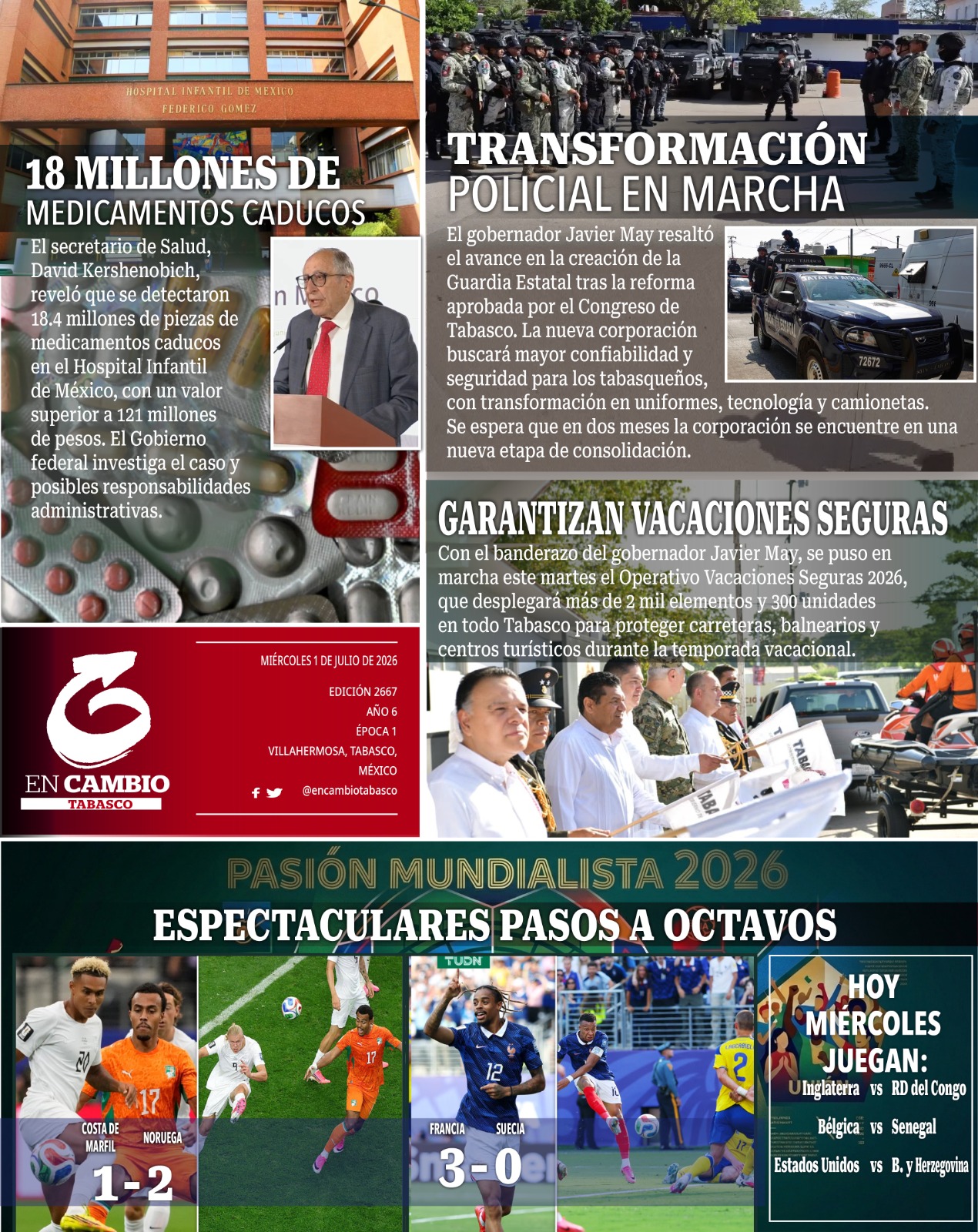 contra portada en cambio diario tabasco julio 2026 contra portada en cambio diario tabasco julio 2026