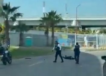 Distribuidor vial Juan Pablo II en León, Guanajuato, donde ocurrió el fallecimiento de un elemento de la Policía Municipal.