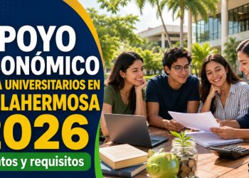 Estudiantes consultan los requisitos de apoyos económicos para universitarios en Villahermosa durante 2026
