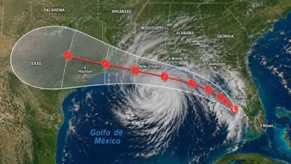 Trayectoria de la tormenta tropical Bertha desde Luisiana hacia la costa de Texas