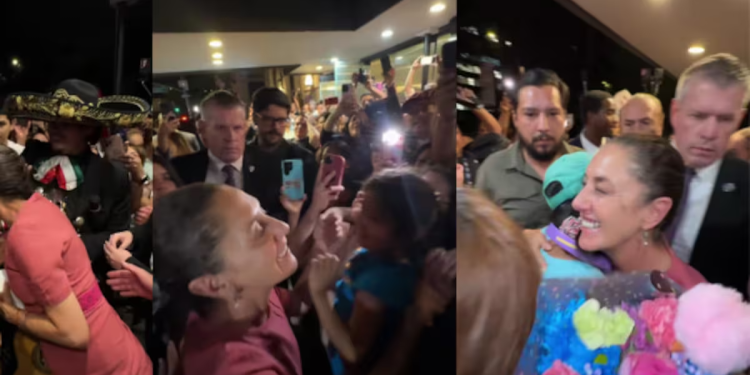 migrantes con Sheinbaum en New York