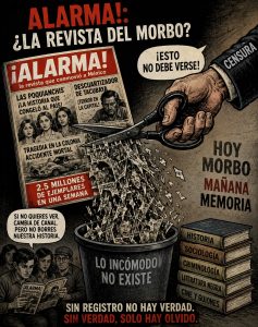 Portadas de la revista Alarma como referencia al debate sobre la censura, la libertad de expresión y la conservación de la memoria histórica en México.